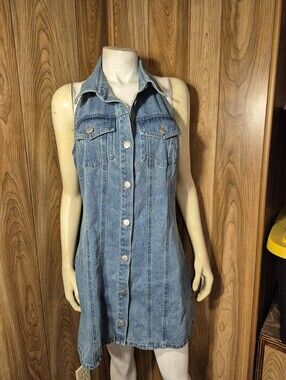 House Of Harlow 1960 Denim Dress Sz L NWT